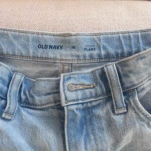 Light wash flare jeans